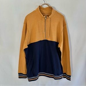 American Eagle ~new ~Men’s Colorblock Half Zip Cotton Sweatshirt in XXL